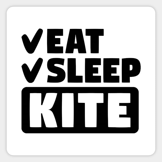 Eat, sleep, kite, repeat Magnet by colorsplash